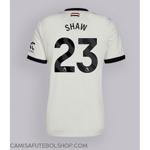 Camisa de time de futebol Manchester United Luke Shaw #23 Replicas 3º Equipamento 2024-25 Manga Curta